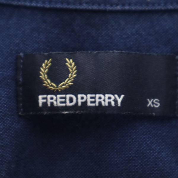 フレッドペリー 半袖 袖切替 シャツ XS ブルー系 FRED PERRY メンズ