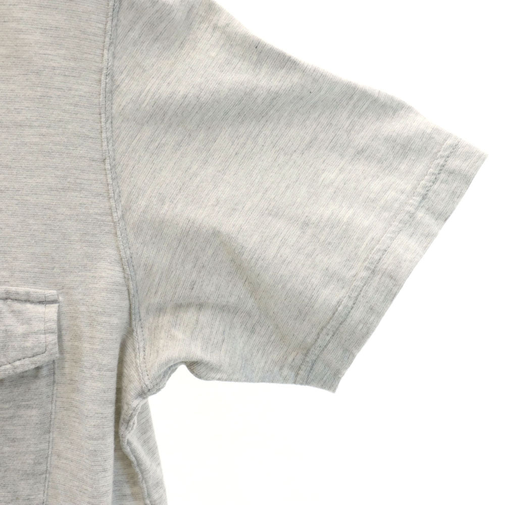 エンジニアドガーメンツ USA製 半袖 ポロシャツ M グレー ENGINEERED GARMENTS ハーフジップ メンズ