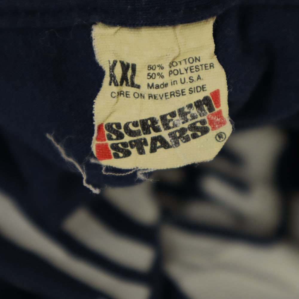 スクリーンスターズ 70s 80s USA製 ヴィンテージ 半袖 シングルステッチ Tシャツ XXL ネイビー SCREEN STARS ビッグサイズ メンズ