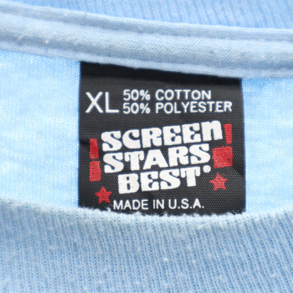 スクリーンスターズ 90s USA製 オールド 半袖 Tシャツ XL ブルー系 SCREEN STARS BEST メンズ