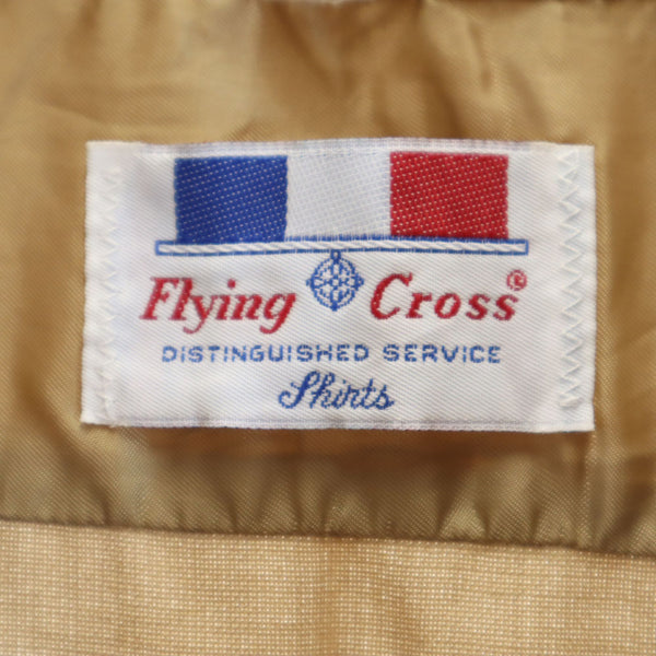 フライングクロス 70s 80s ヴィンテージ 半袖 オープンカラーシャツ XXL ベージュ系 Flying Cross ビックサイズ メンズ