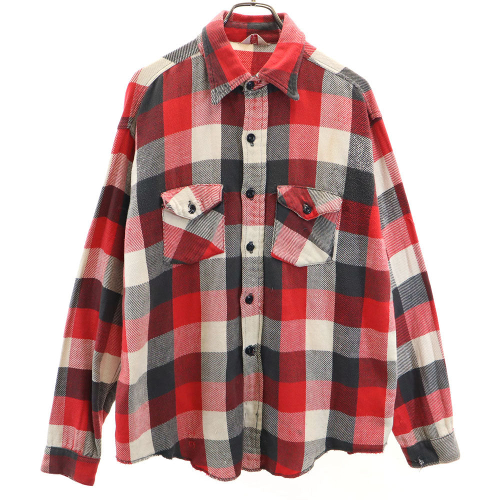 フロストプルーフ 60s ヴィンテージ チェック柄 長袖 ヘビー ネルシャツ 18 レッド 他 FROSTPROOF メンズ
