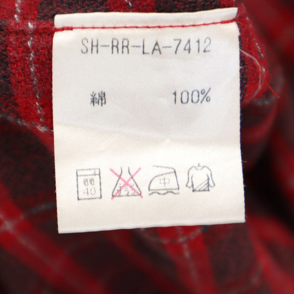 RRL ダブルアールエル 90s 赤3星 初期タグ オールド 長袖 チェックシャツ S レッド系 ラルフローレン メンズ