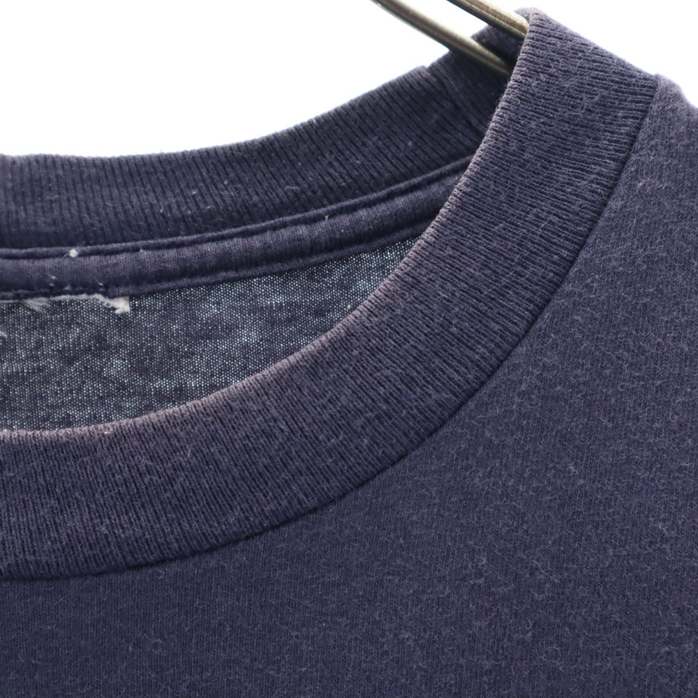 90s オールド ココスアイランド ハイビスカス 半袖 シングルステッチ Tシャツ ネイビー COCOS ISLAND メンズ