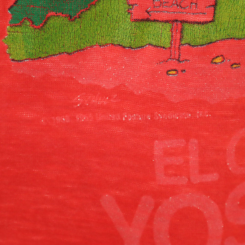 VINTAGE ヴィンテージ 70s 80s スヌーピー柄 プリント 半袖 Tシャツ レッド系 メンズ