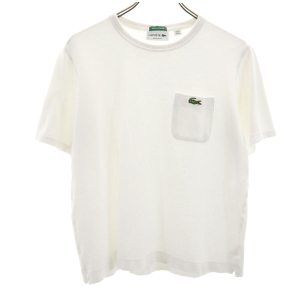 ラコステ 日本製 半袖 鹿の子 Tシャツ 2 ホワイト LACOSTE ポケT メンズ