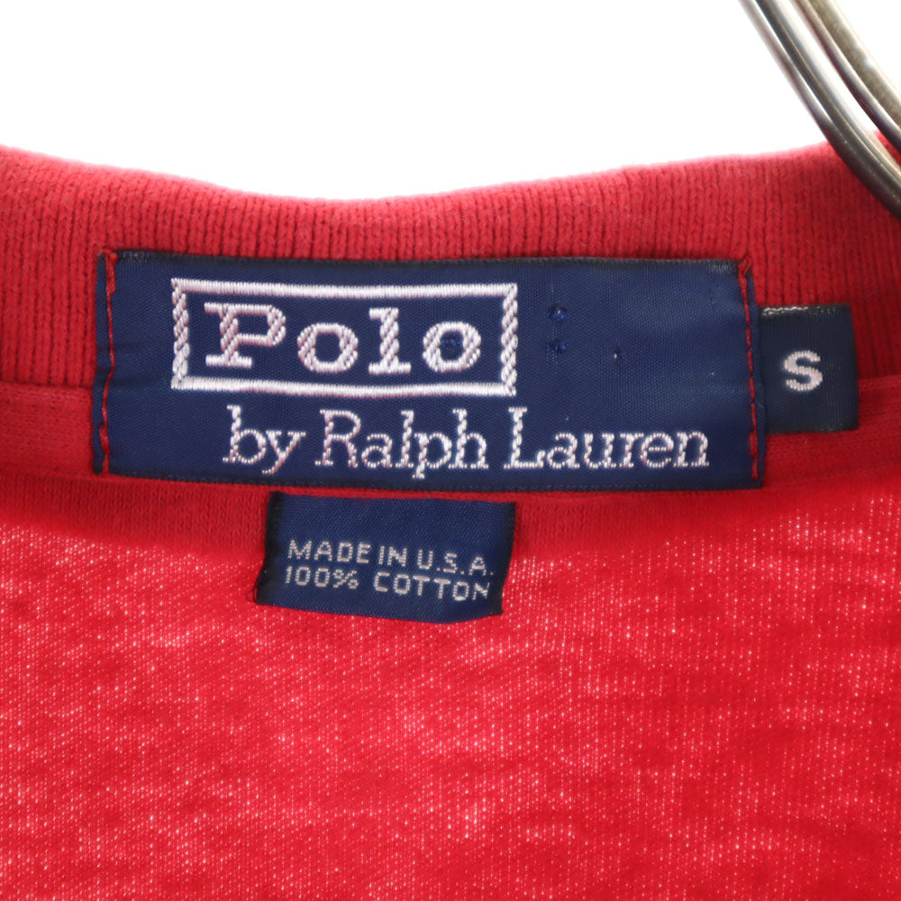 ポロバイラルフローレン 90s USA製 オールド 半袖 ポロシャツ S レッド Polo by Ralph Lauren メンズ