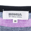 ソニアバイソニアリキエル ボーダー切替 半袖 チュニック 38 ネイビー系 SONIA by SONIA RYKIEL コットンセーター ニット レディース