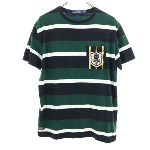 ポロラルフローレン ボーダー柄 半袖 Tシャツ S グリーン系 POLO RALPH LAUREN メンズ