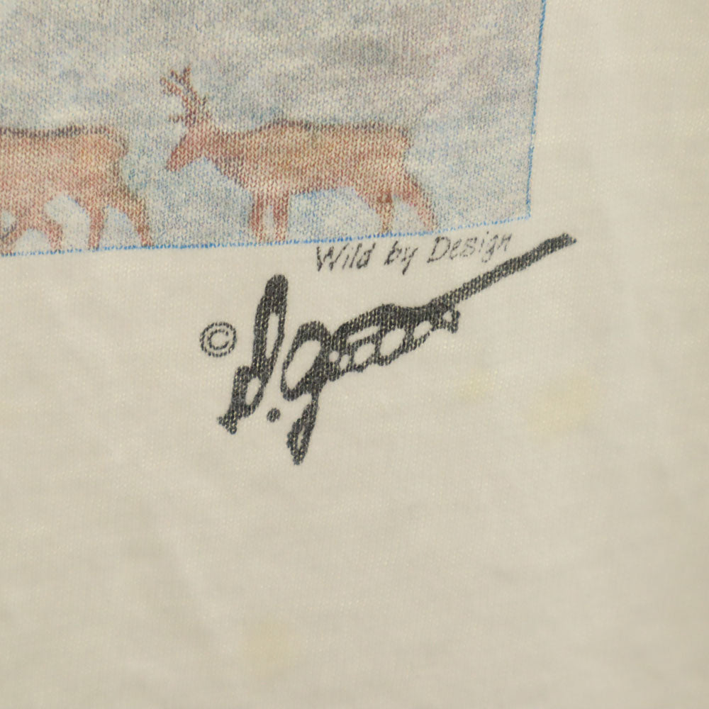 オニータ 90s USA製 オールド 半袖 シングルステッチ Tシャツ L アイボリー系 ONEITA 丸胴 メンズ