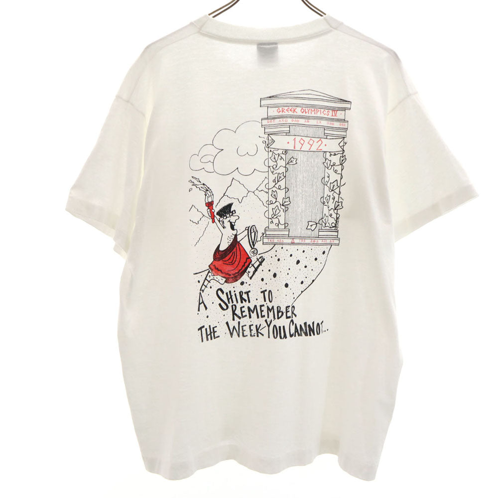 SCREEN STARS BEST スクリーンスターズベスト 90s USA製 オールド オリンピック バックプリント 半袖 シングルステッチ Tシャツ XL ホワイト メンズ