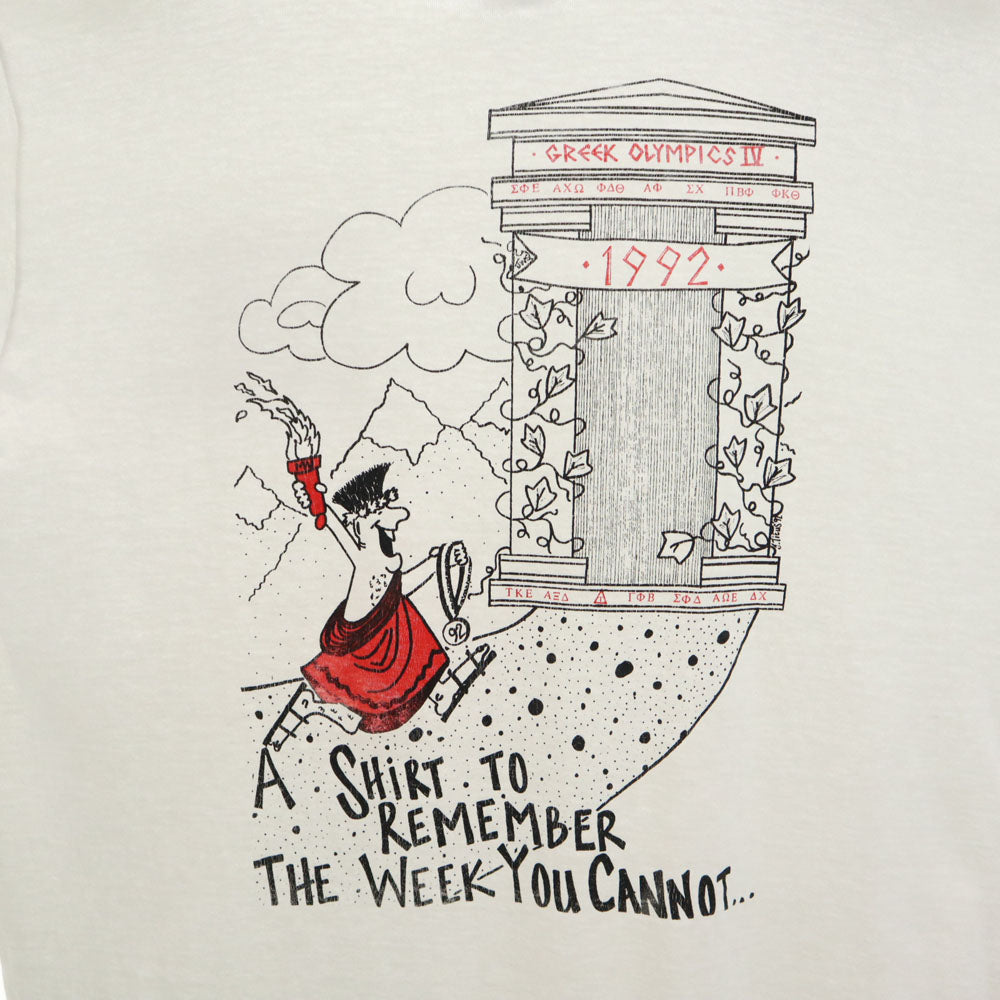 SCREEN STARS BEST スクリーンスターズベスト 90s USA製 オールド オリンピック バックプリント 半袖 シングルステッチ Tシャツ XL ホワイト メンズ