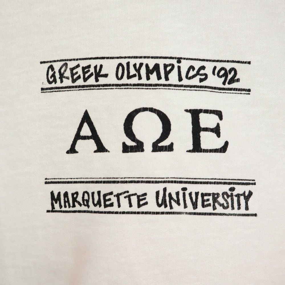 SCREEN STARS BEST スクリーンスターズベスト 90s USA製 オールド オリンピック バックプリント 半袖 シングルステッチ Tシャツ XL ホワイト メンズ