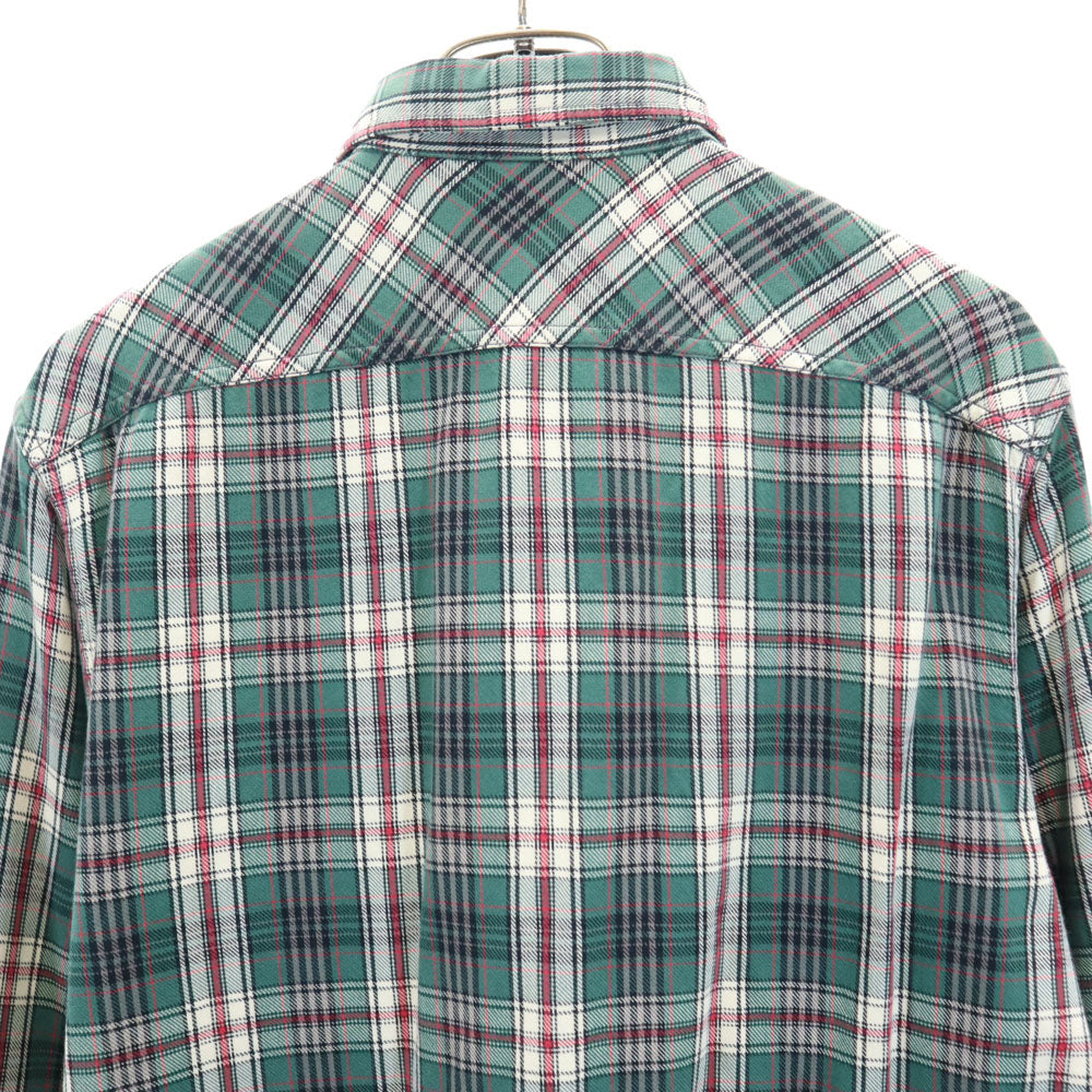 RRL チェック柄 長袖 シャツ M グリーン系 ダブルアールエル メンズ