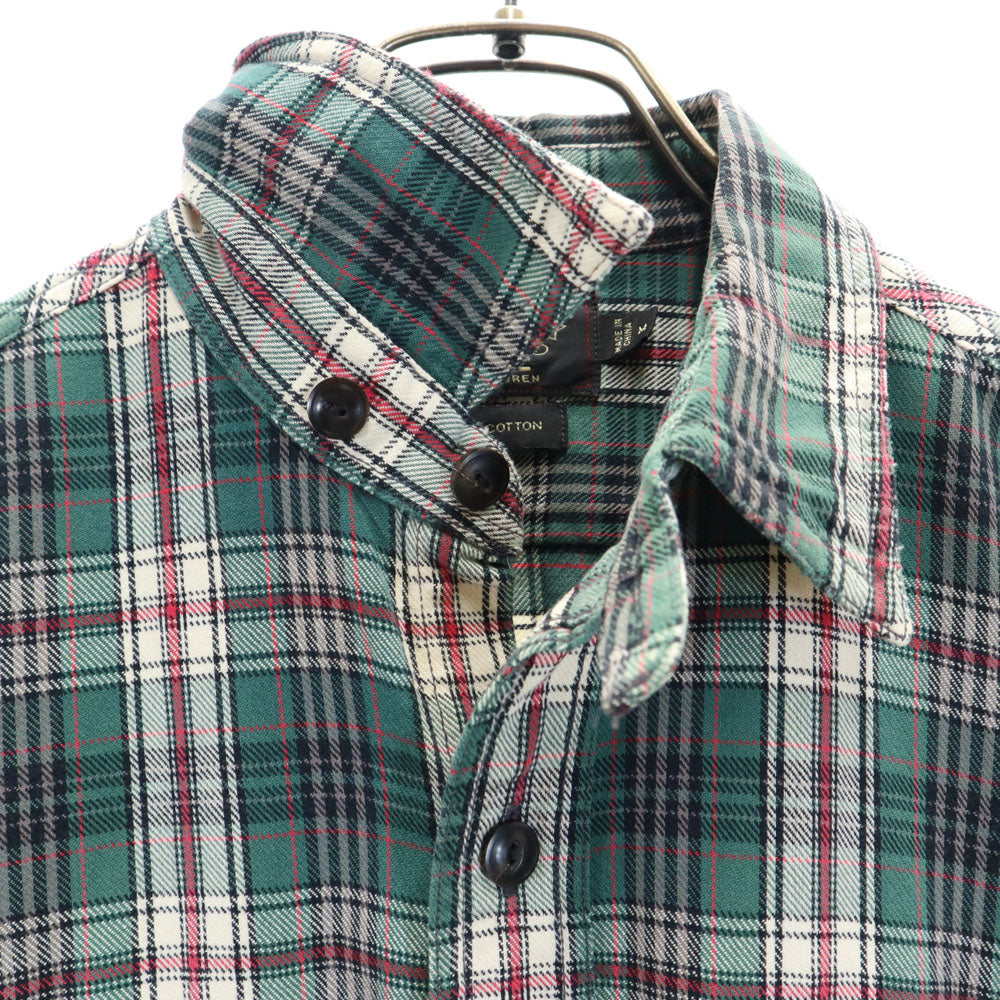 RRL チェック柄 長袖 シャツ M グリーン系 ダブルアールエル メンズ