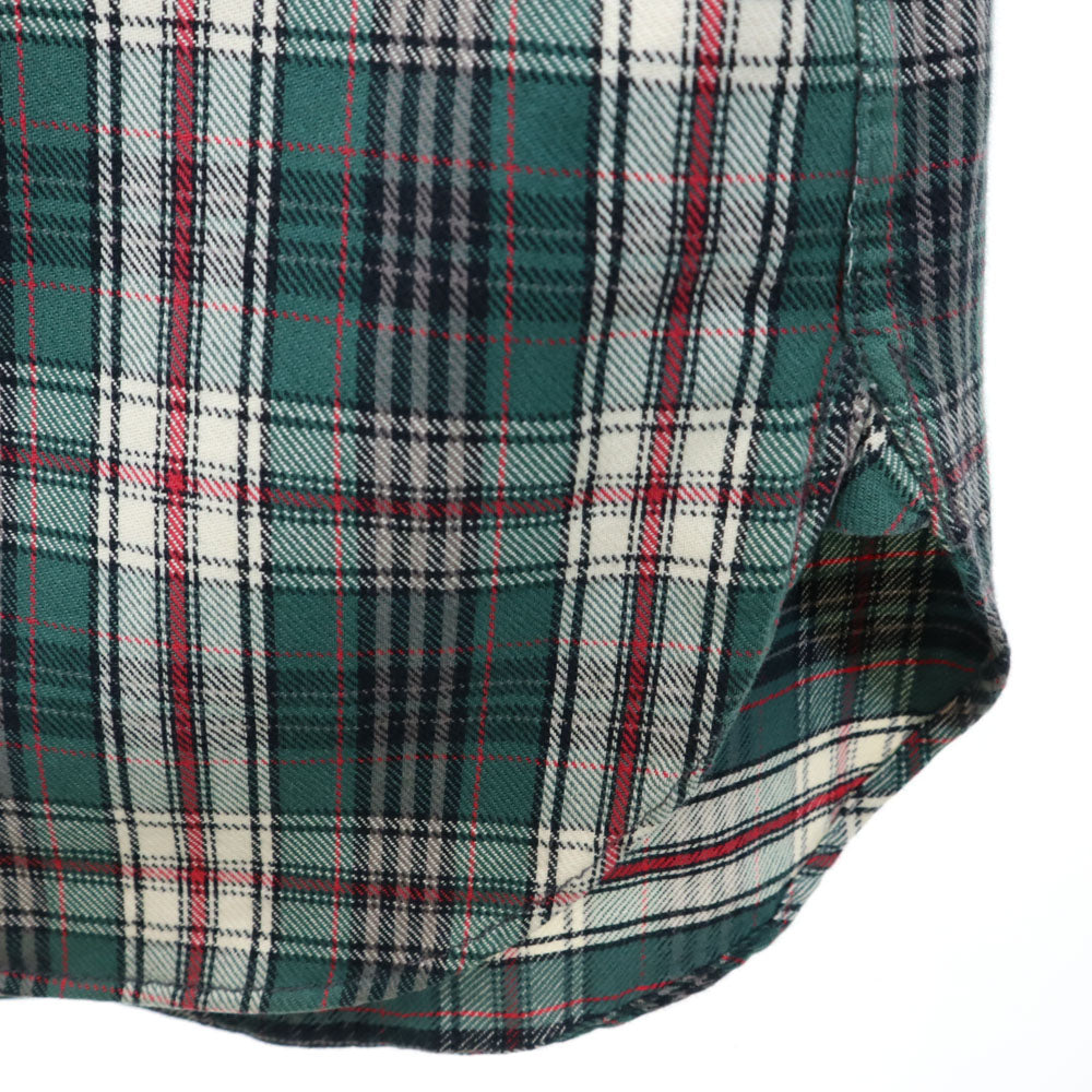 RRL チェック柄 長袖 シャツ M グリーン系 ダブルアールエル メンズ