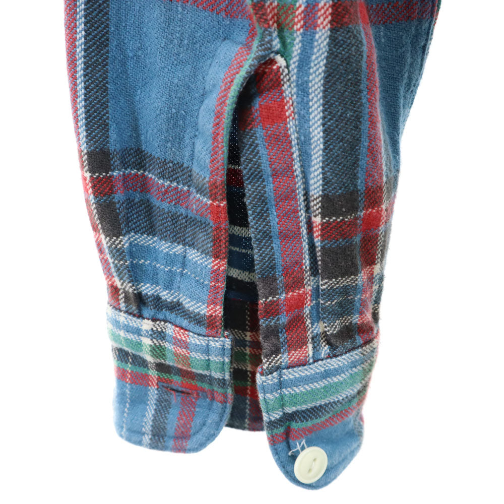 CAT'S PAW キャッツポウ チェック柄 長袖 ワークシャツ M ブルー系 メンズ