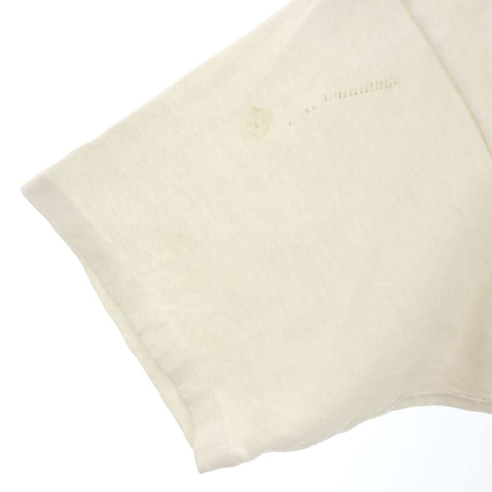 オールド 80s 90s USA製 LINGUINIS 半袖 Tシャツ ONE アイボリー OLD シングルステッチ メンズ