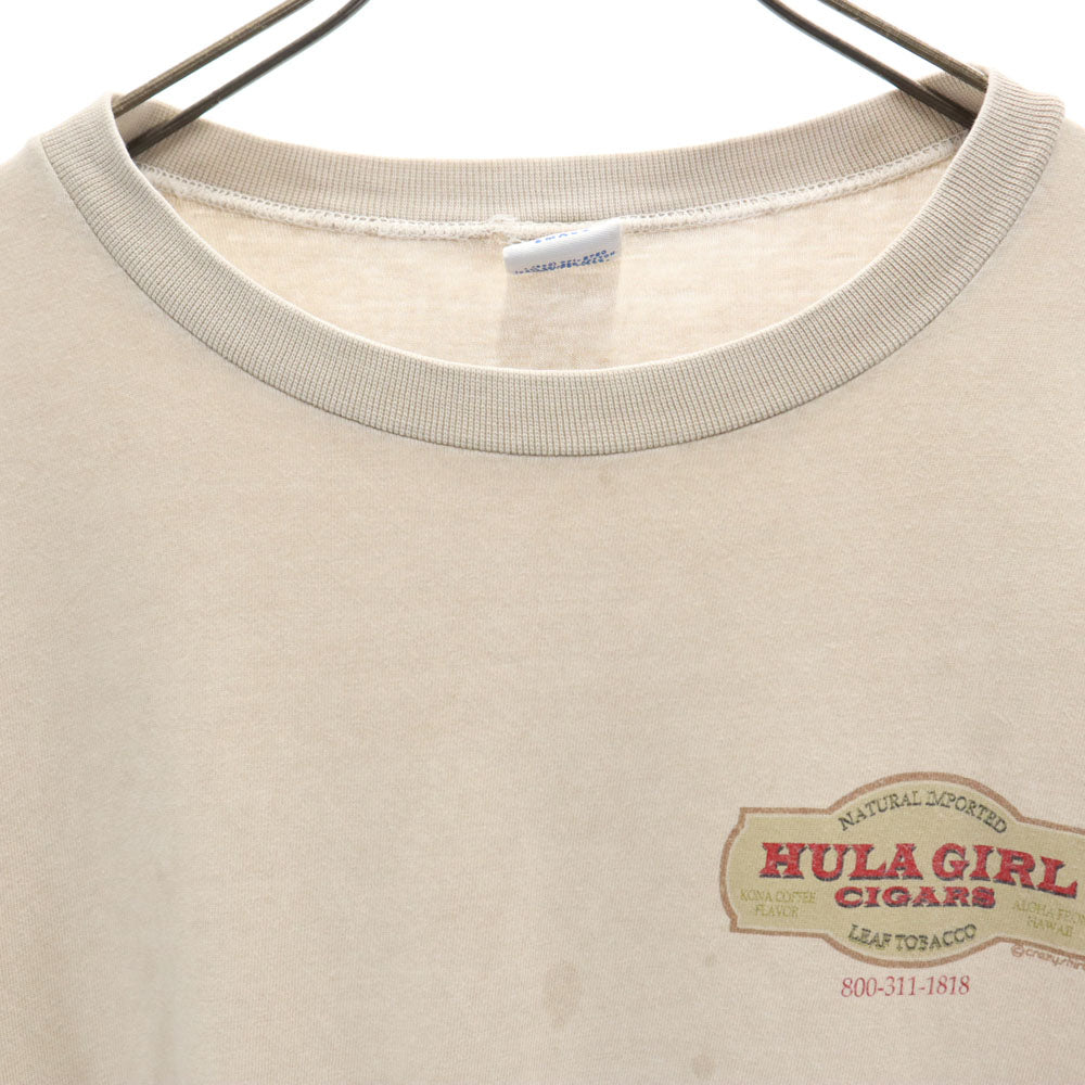 クレイジーシャツ 90s USA製 オールド バックプリント 半袖 Tシャツ S ベージュ系 Crazy Shirt メンズ