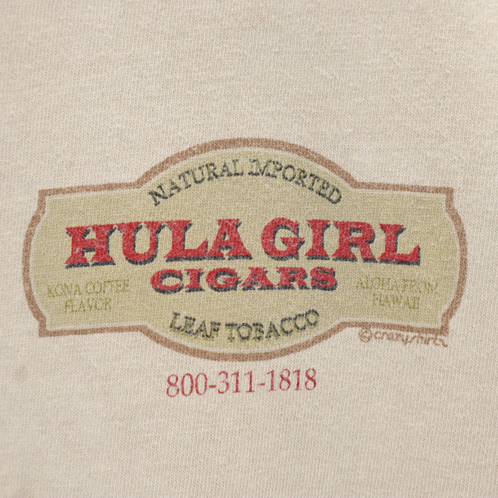 クレイジーシャツ 90s USA製 オールド バックプリント 半袖 Tシャツ S ベージュ系 Crazy Shirt メンズ