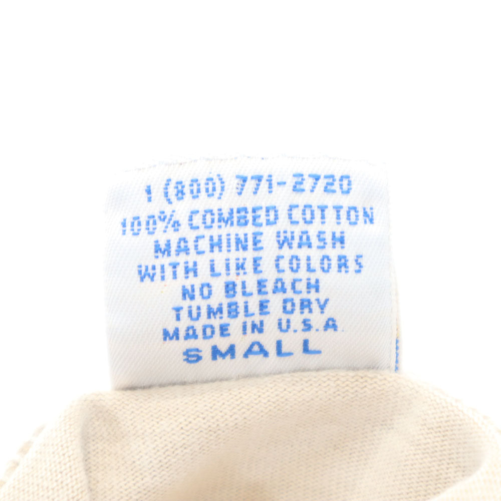 クレイジーシャツ 90s USA製 オールド バックプリント 半袖 Tシャツ S ベージュ系 Crazy Shirt メンズ