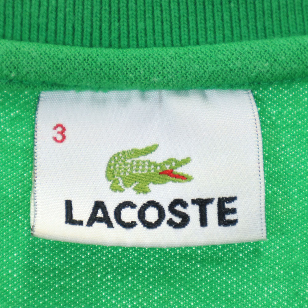 ラコステ 半袖 ポロシャツ 3 グリーン LACOSTE 鹿の子地 メンズ