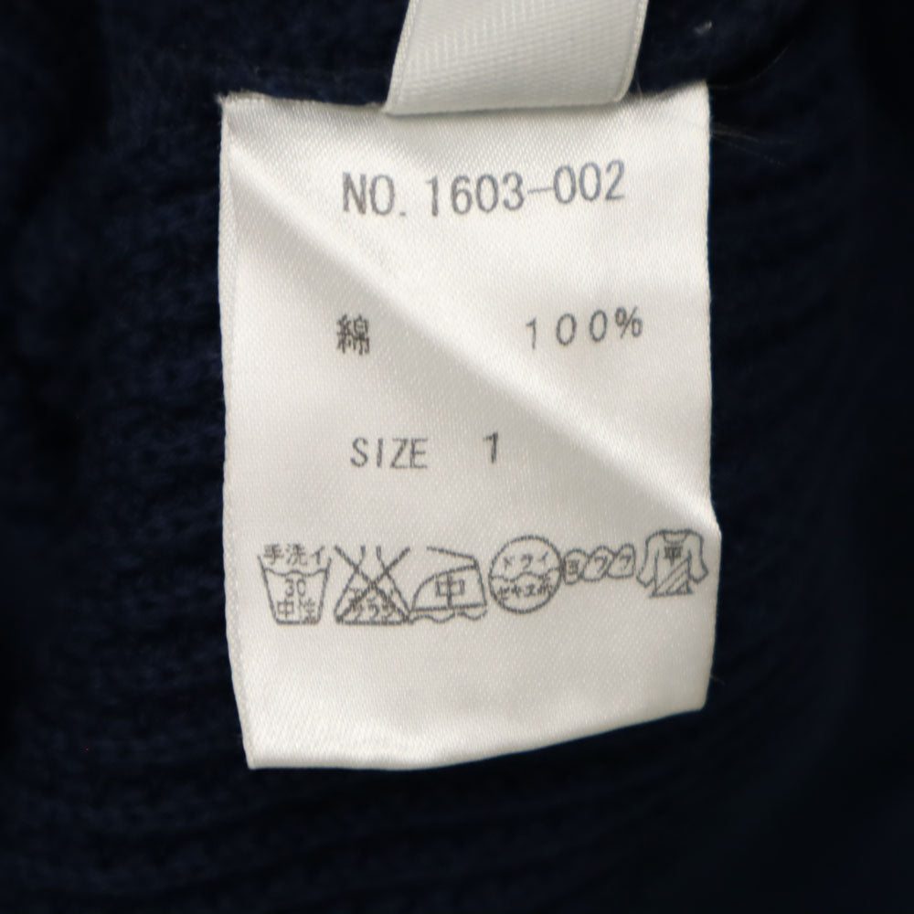 未使用 crepuscule クレプスキュール ワッフル 長袖 パーカー 1 ネイビー BEAMS タグ付き メンズ