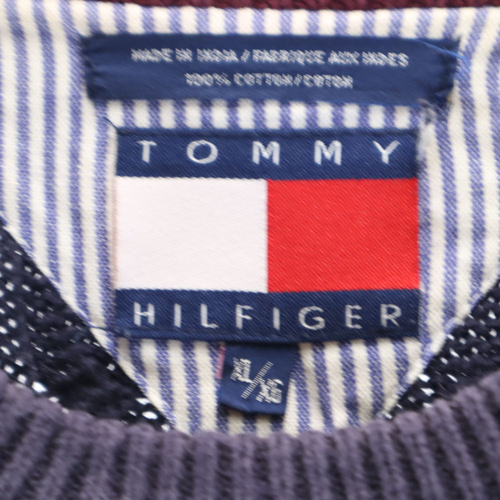 TOMMY HILFIGER トミーヒルフィガー 90s オールド フラッグタグ 長袖 セーター XL グリーン系 ニット メンズ