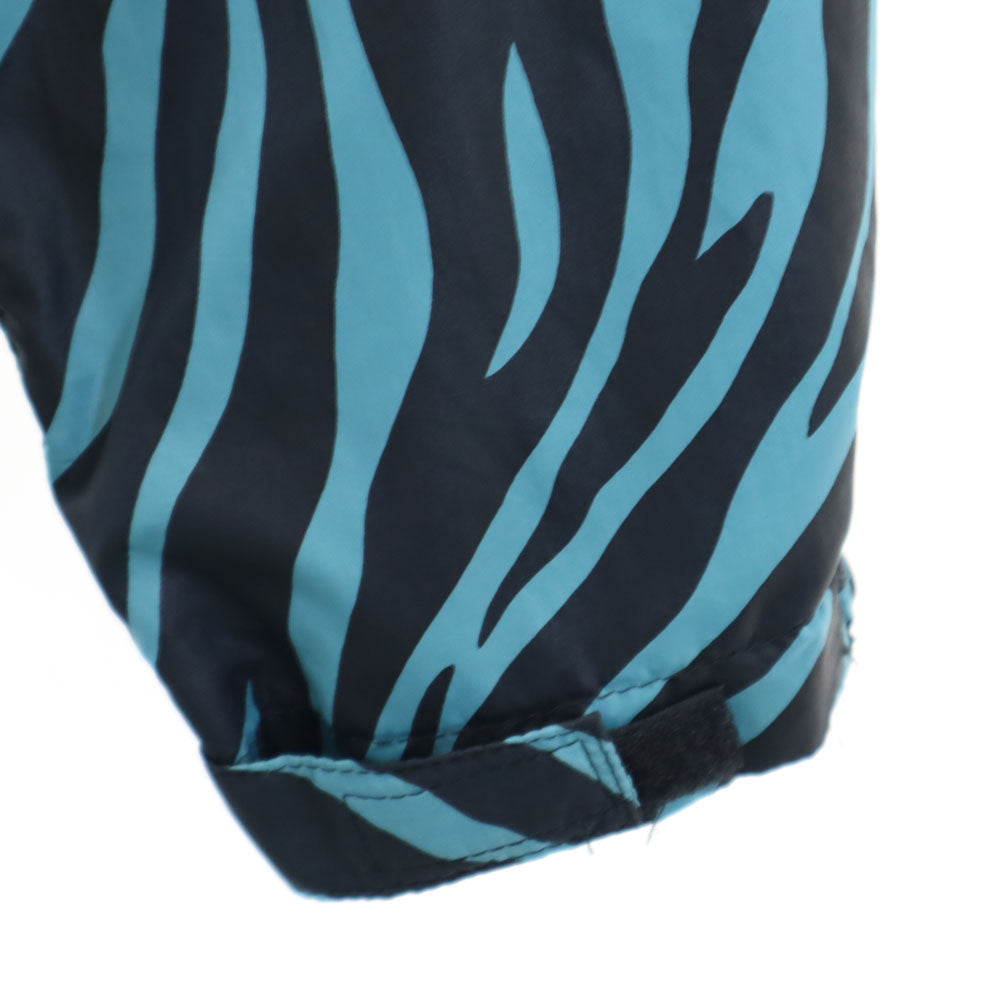 ヒステリック 日本製 ゼブラ柄 ナイロンジャケット F ブルー HYSTERIC メンズ