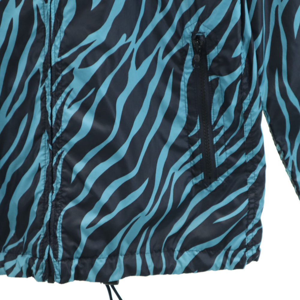 ヒステリック 日本製 ゼブラ柄 ナイロンジャケット F ブルー HYSTERIC メンズ