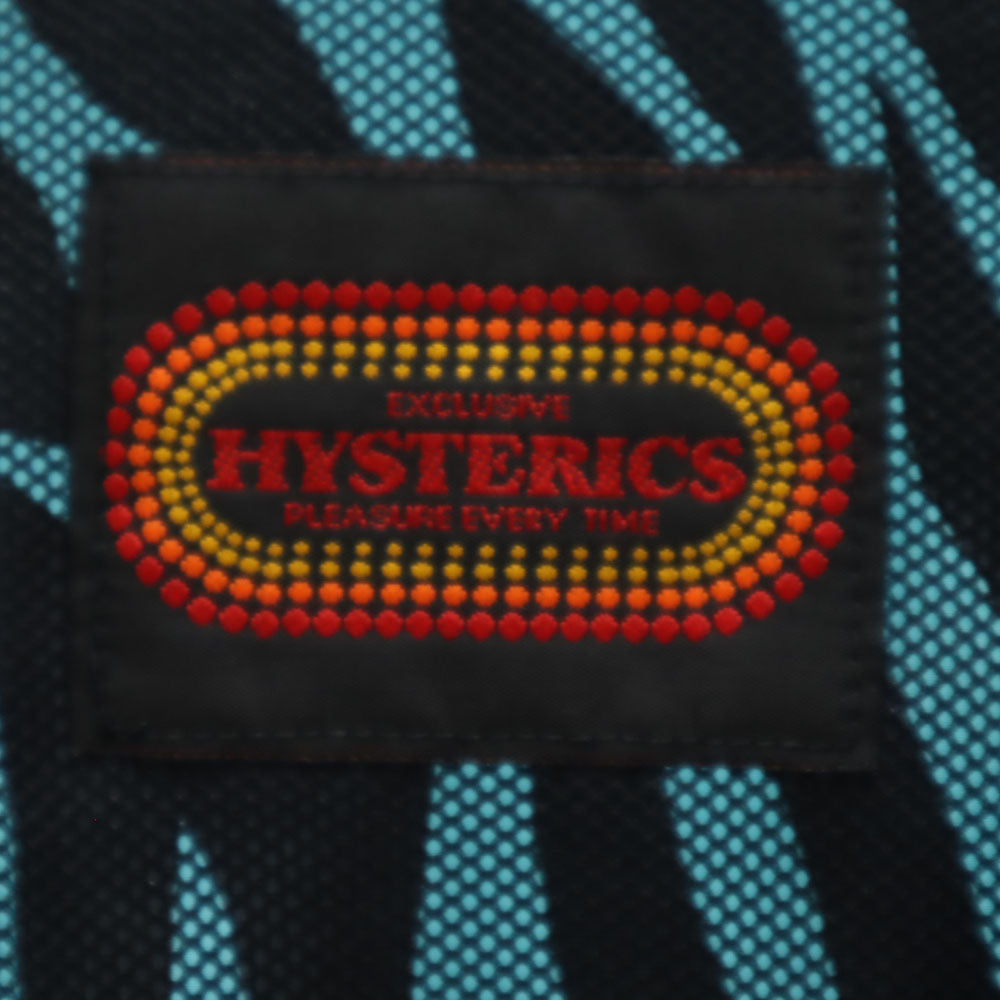 ヒステリック 日本製 ゼブラ柄 ナイロンジャケット F ブルー HYSTERIC メンズ