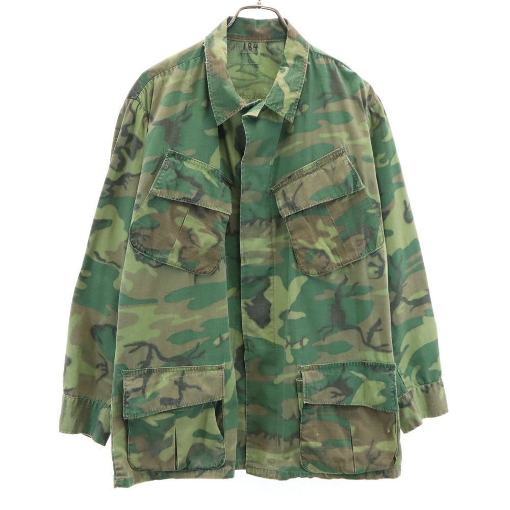 USMC アメリカ海兵隊 60s ジャングルファティーグ ヴィンテージ DSA 4TH カモフラージュ柄 長袖 ミリタリージャケット グリーン メンズ