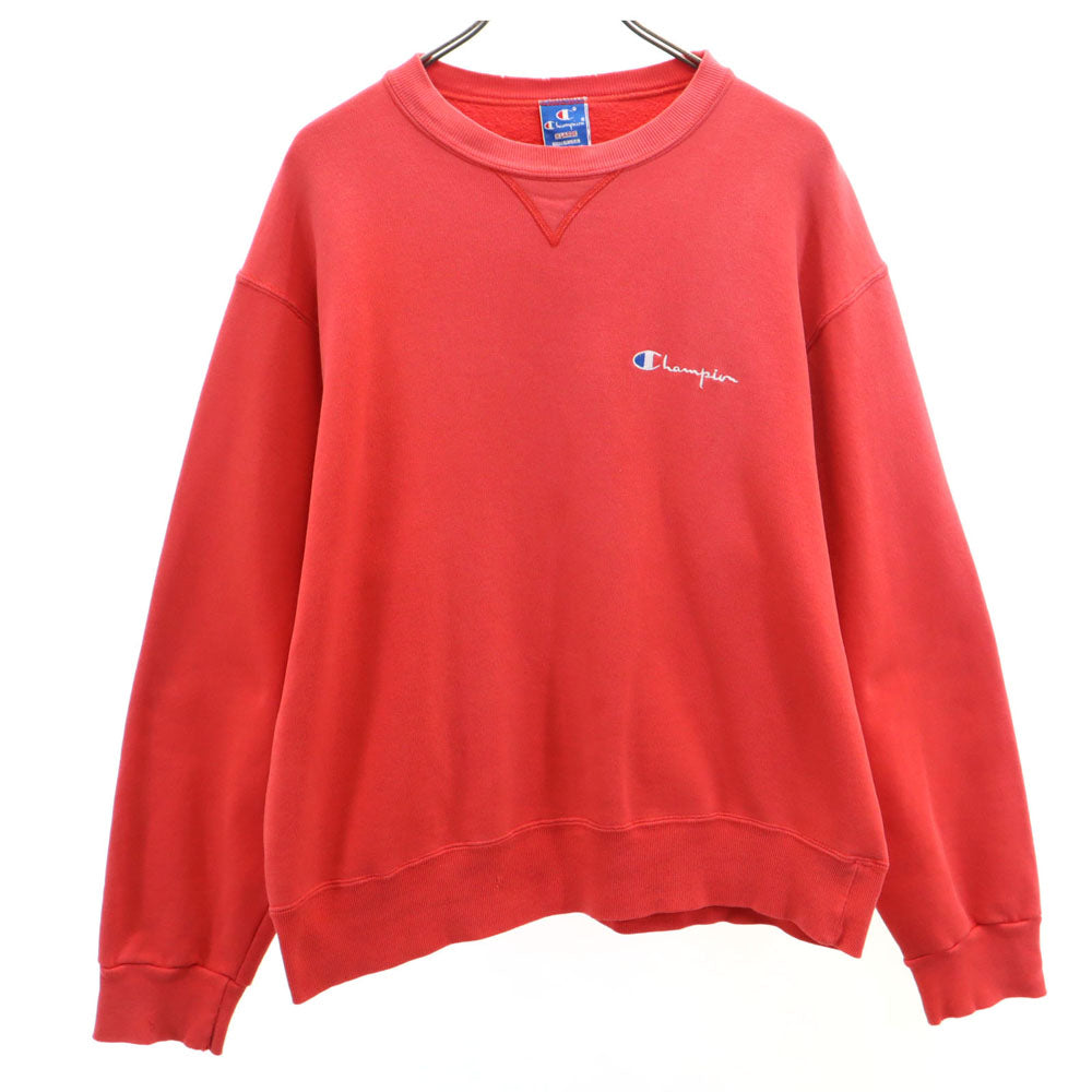Champion チャンピオン 90s USA製 青タグ オールド 長袖 スウェット トレーナー XL レッド 裏起毛 メンズ