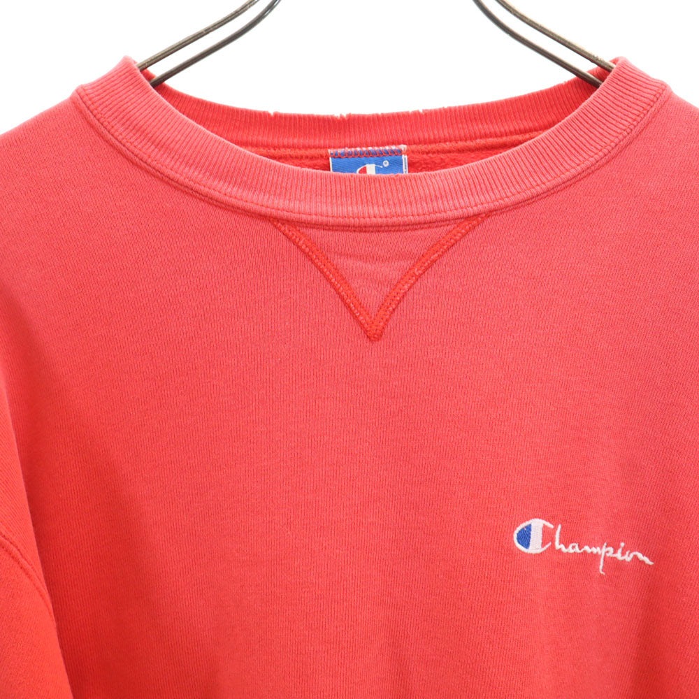 Champion チャンピオン 90s USA製 青タグ オールド 長袖 スウェット トレーナー XL レッド 裏起毛 メンズ