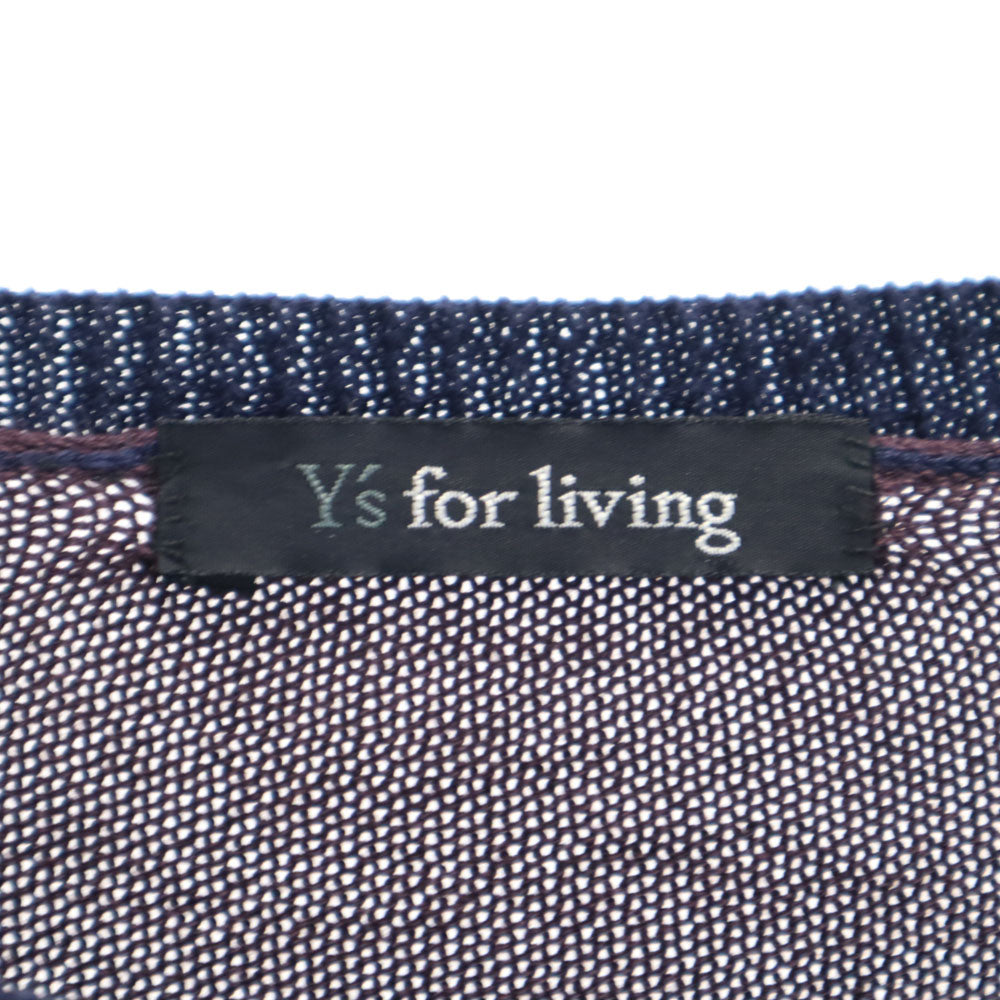 Y's for living ワイズフォーリビング 長袖 セーター ネイビー ニット レディース
