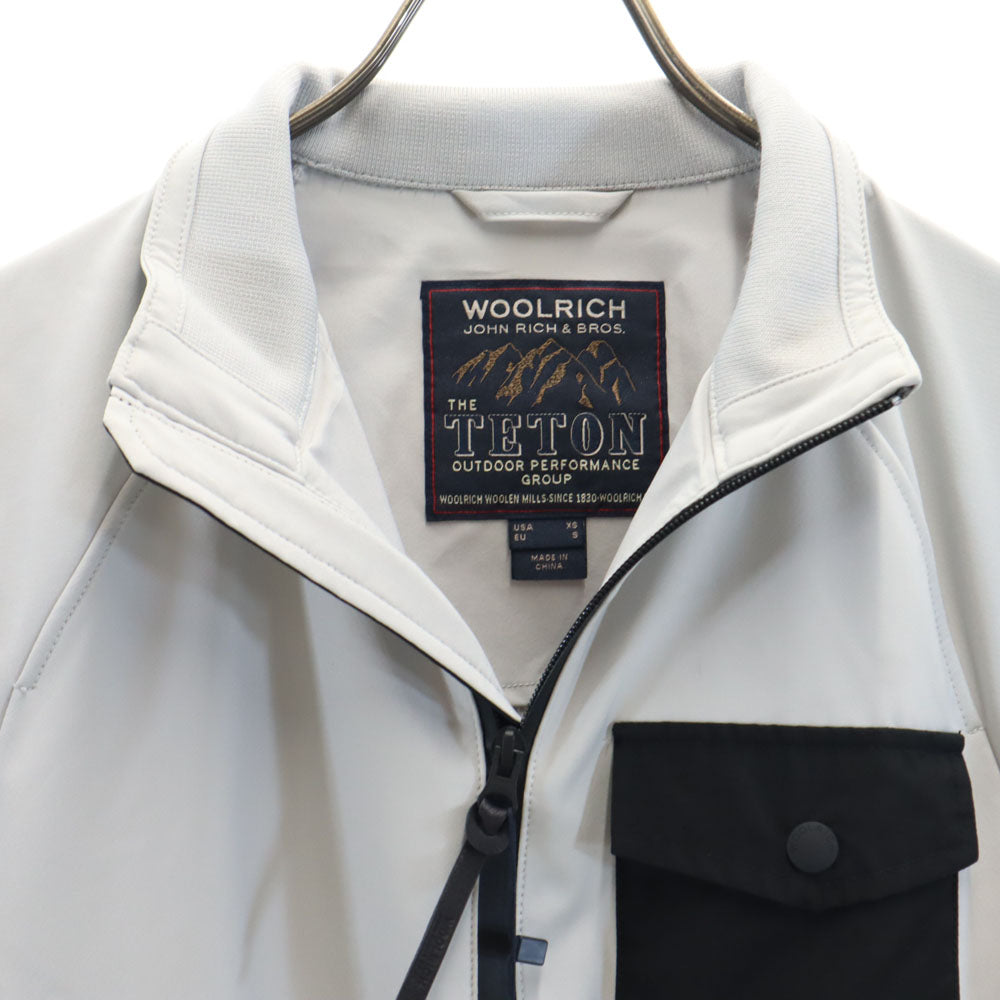 未使用 WOOLRICH ウールリッチ ソフトシェル ボンバー ジャケット S グレー TETON メンズ