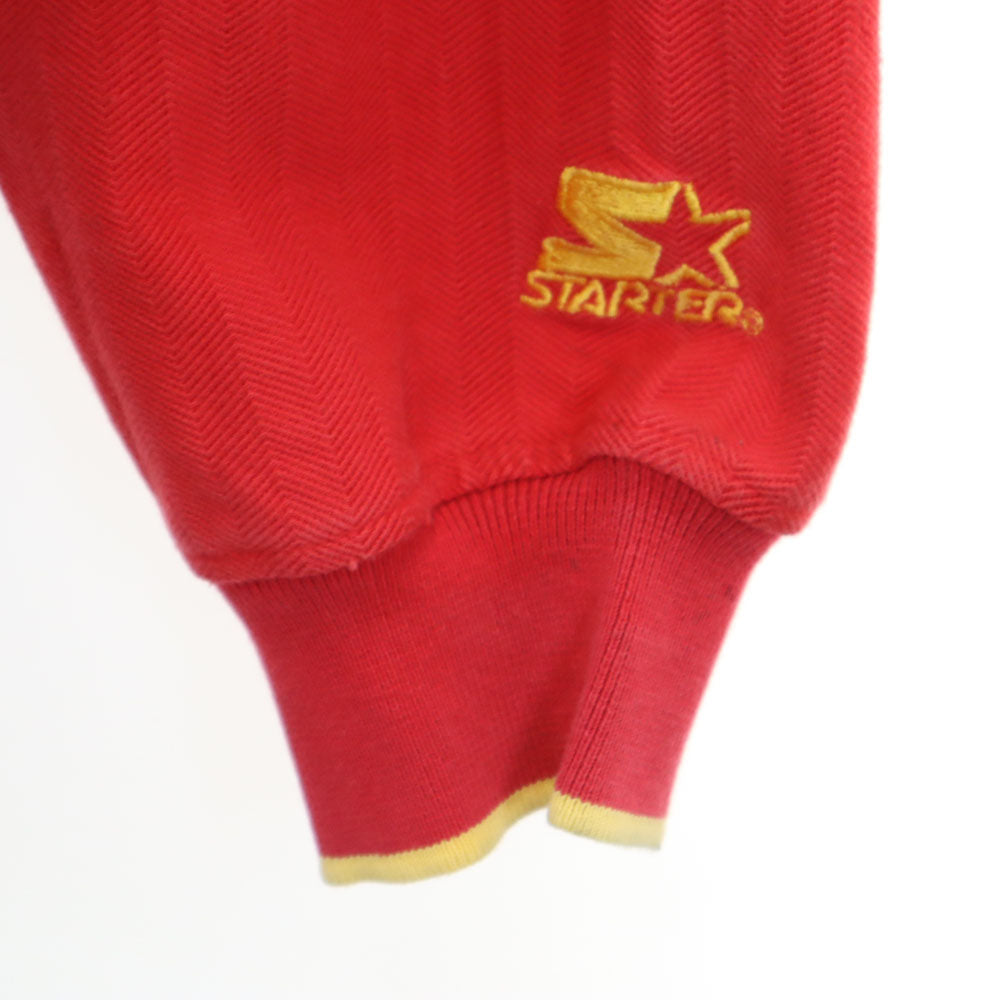 STARTER スターター 90s 韓国製 オールド 長袖 スウェットパーカー XL ブルー×レッド プルオーバー メンズ