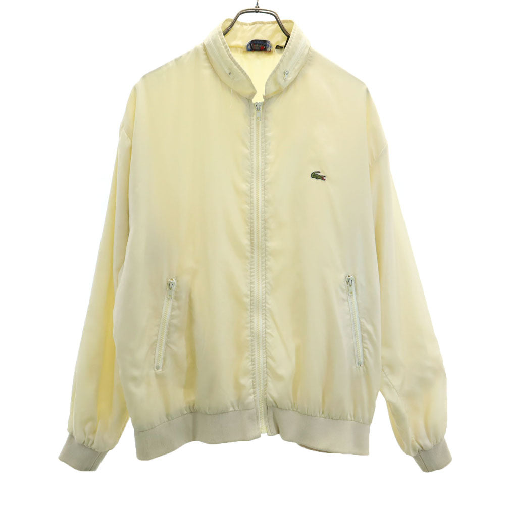 IZOD LACOSTE アイゾットラコステ 70s 青円タグ ヴィンテージ ナイロンジャケット XL アイボリー系 メンズ