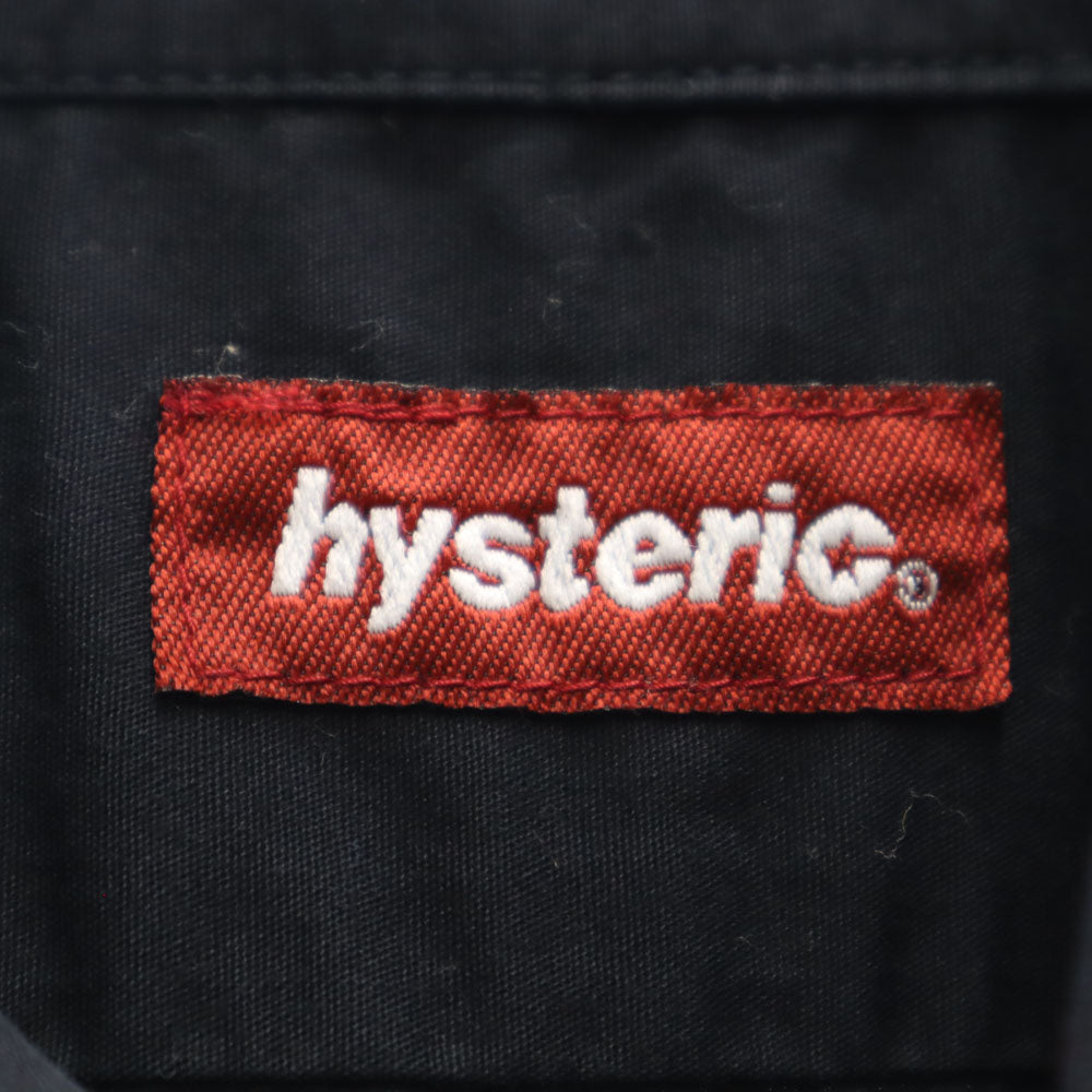 HYSTERIC ヒステリック 日本製 長袖 ワークシャツ FREE ブラック 他 レディース