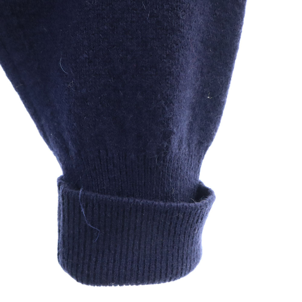 バーバリーズ 90s 英国製 オールド 長袖 Vネック セーター 40 ネイビー Burberrys ニット メンズ