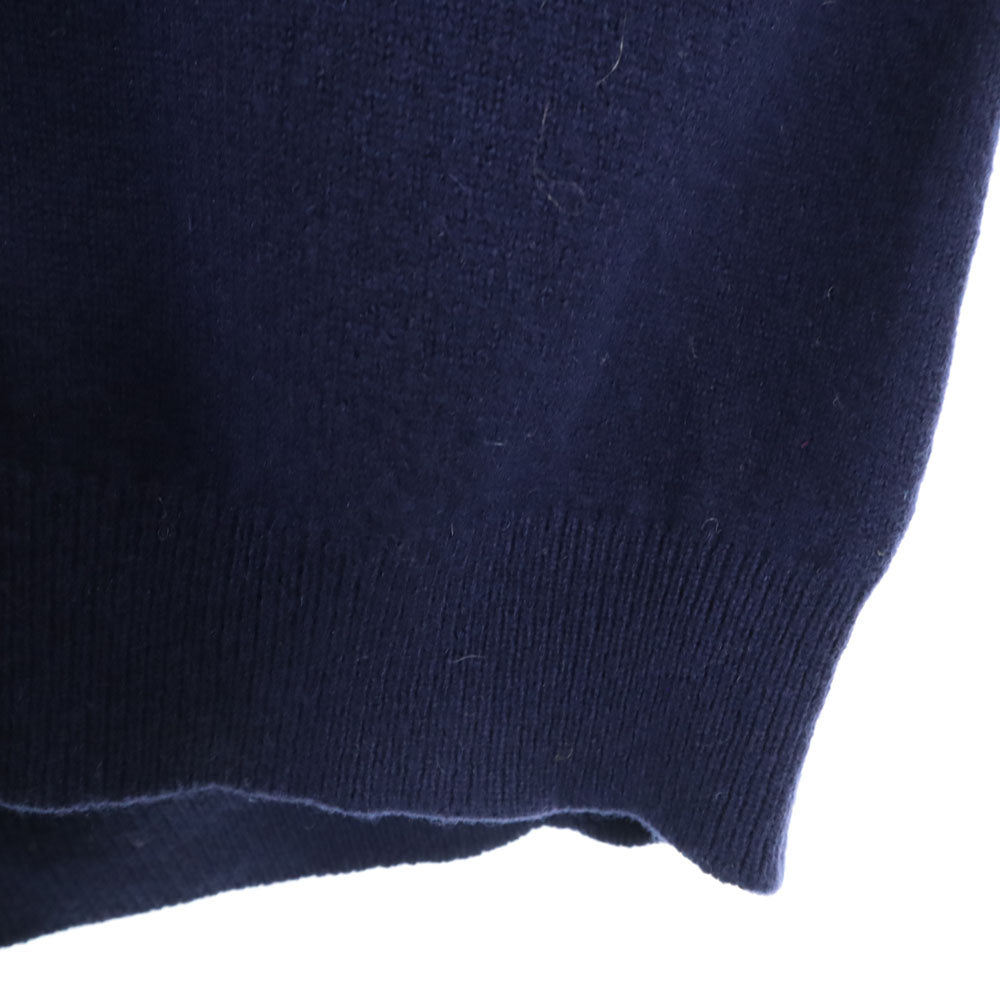 バーバリーズ 90s 英国製 オールド 長袖 Vネック セーター 40 ネイビー Burberrys ニット メンズ