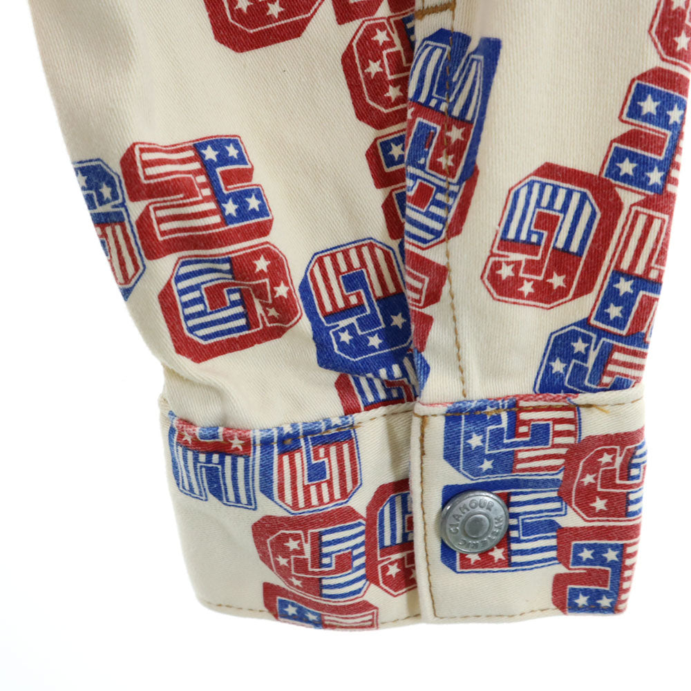 ヒステリックグラマー 日本製 総ロゴ トラッカー ジャケット F ベージュ HYSTERIC GLAMOUR KLNKY JEANS レディース