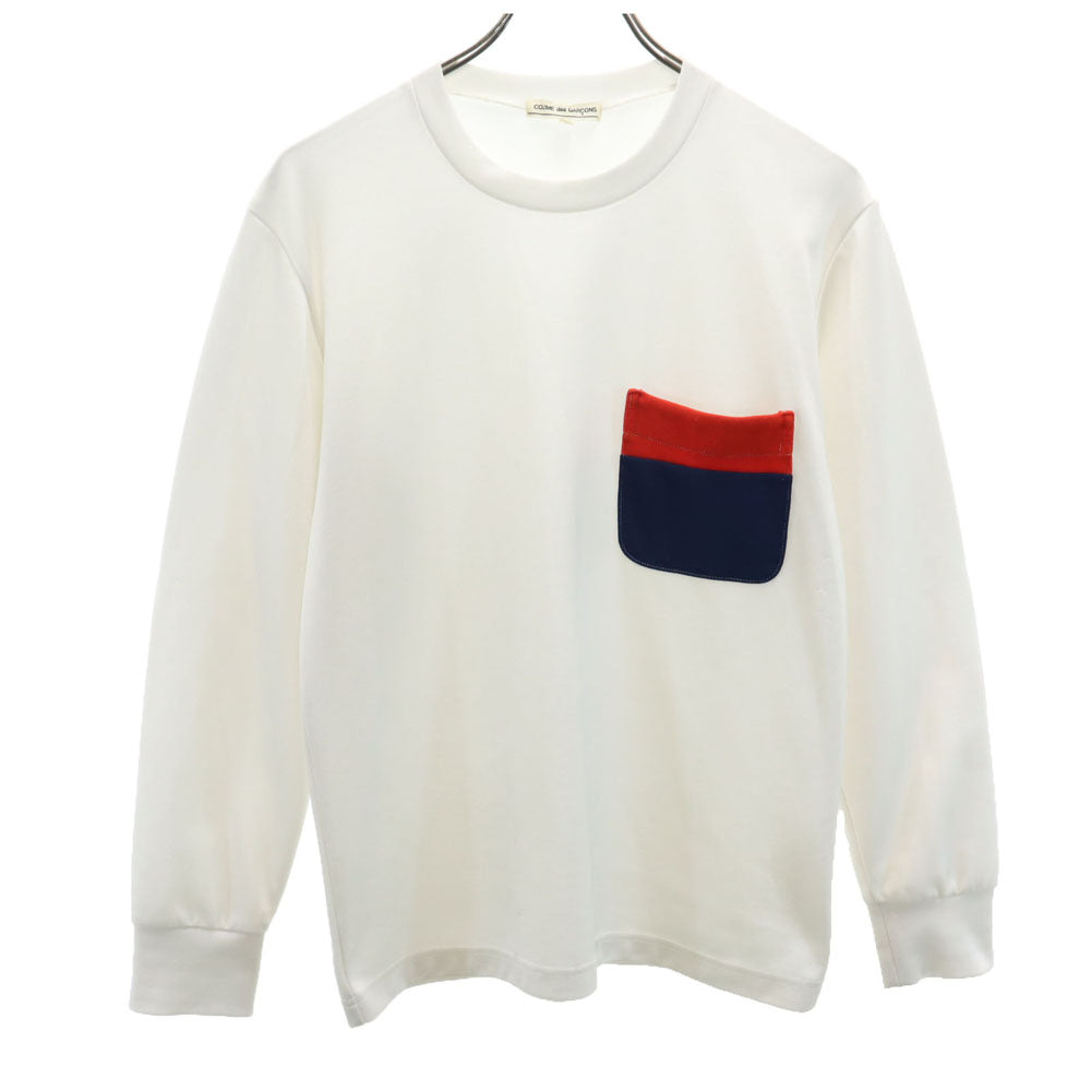 COMME des GARCONS コムデギャルソン 00s 2009年 長袖 Tシャツ S ホワイト ロンT ポケT メンズ