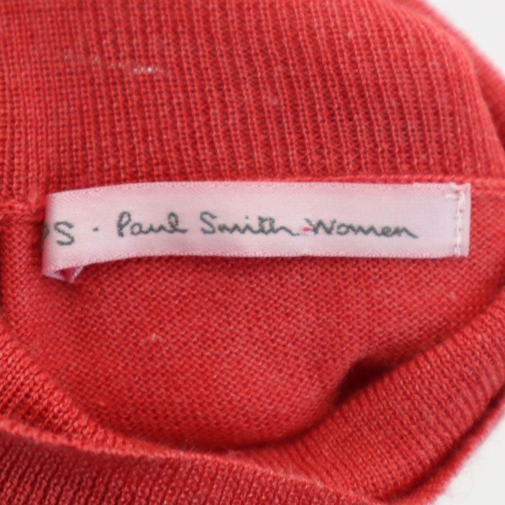 ピーエスポールスミス 半袖 タートルネック ニット M レッド系 PS Paul Smith woman セーター レディース