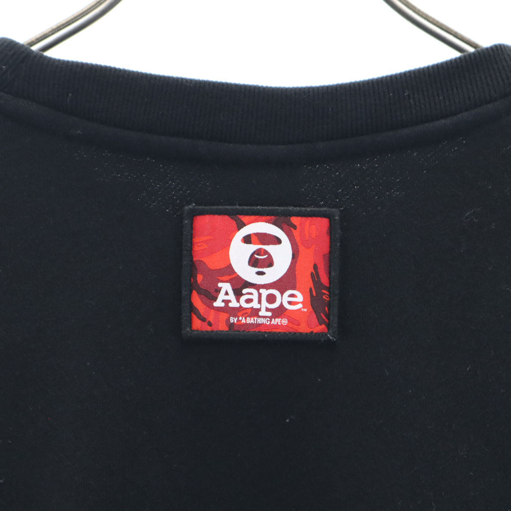 アベイシングエイプ 長袖 スウェット トレーナー L ブラック A BATHING APE 裏起毛 メンズ