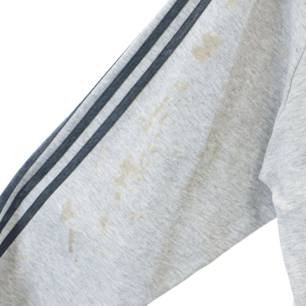 adidas アディダス 90s カナダ製 オールド トレフォイルロゴプリント 長袖 スウェットパーカー M グレー プルオーバー メンズ