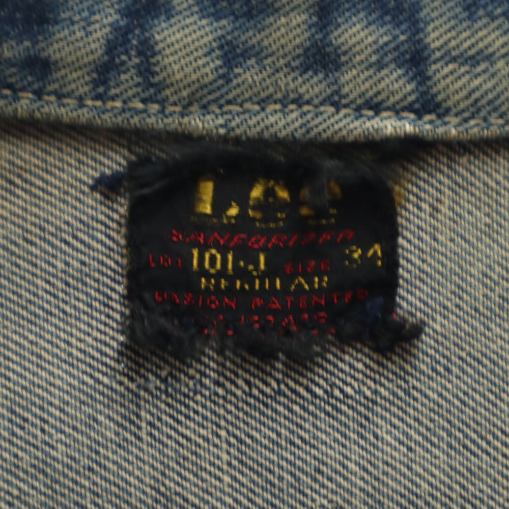 Lee リー 50s ヴィンテージ 101J 赤タグ後期 デニムジャケット 34 ジージャン メンズ