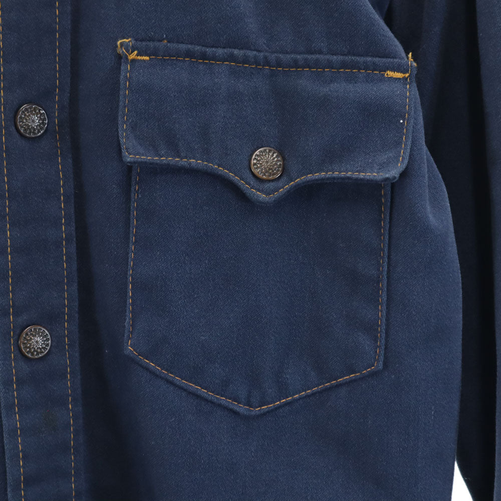 Sears シアーズ 70s ヴィンテージ 長袖 ウエスタンシャツ S ネイビー KINGSROAD メンズ
