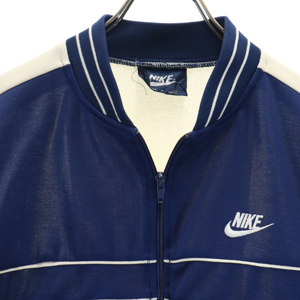 ナイキ 80s 紺タグ ヴィンテージ ブルゾン L ネイビー×アイボリー NIKE ジャージ メンズ