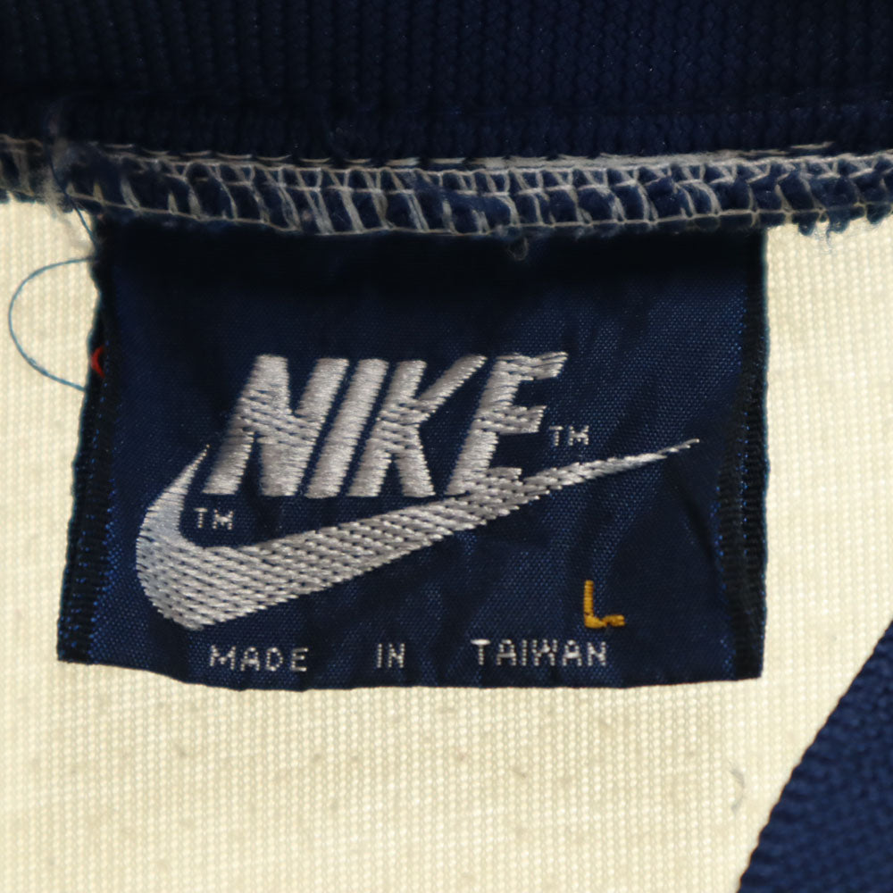 ナイキ 80s 紺タグ ヴィンテージ ブルゾン L ネイビー×アイボリー NIKE ジャージ メンズ